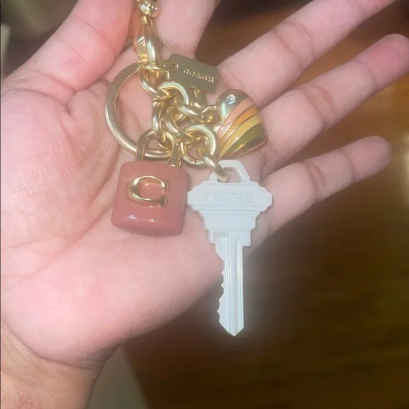 Coach Gold and Brown Charm Keychain - Picture 2 of 2